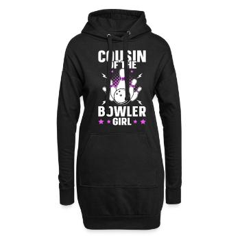 Cousin de la Bowler Girl - Sweat-shirt à capuche long Femme - noir - Devant