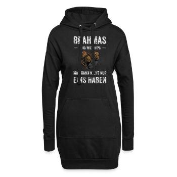 Brahma Hühner I Chicken Geflügel Motiv für - Hoodie-Kleid - Schwarz - Vorne
