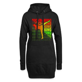 Kickboxer Martial Arts Kickboxing Kickboxen - Hoodie-Kleid - Schwarz - Vorne