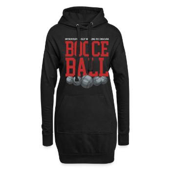 Boccia Bocciaspieler Bocce Boulesport Geschenk - Hoodie-Kleid - Schwarz - Vorne