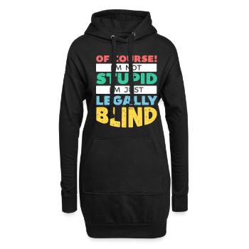 Braille-Schrift Blinde Blindheit Bewusstsein - Hoodie-Kleid - Schwarz - Vorne