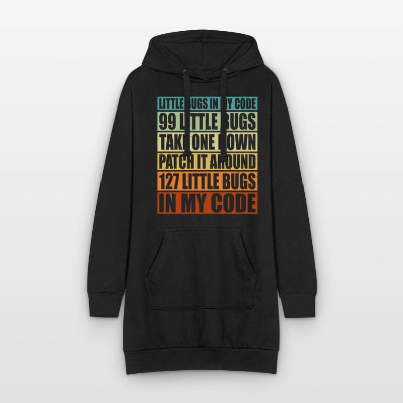 99 petits bugs dans mon code 6 Sweat-shirt à capuche long Femme