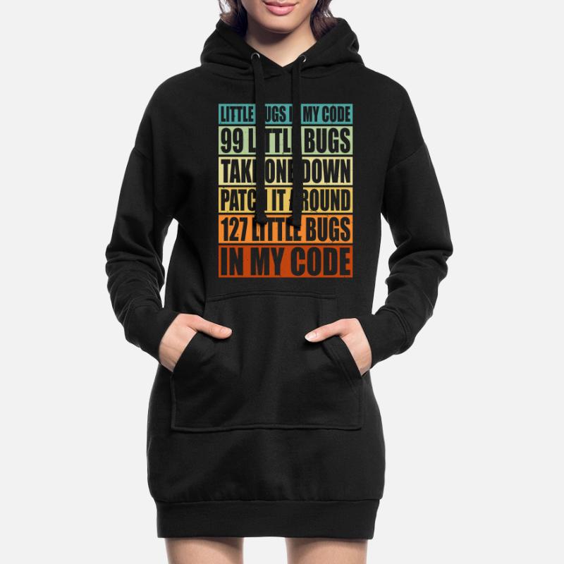 99 petits bugs dans mon code 6 Sweat-shirt à capuche long Femme