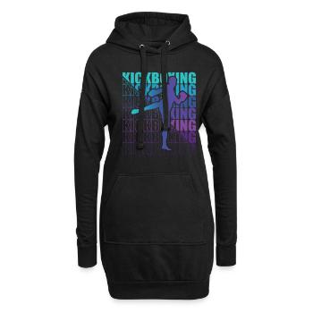 Kickboxer Martial Arts Kickboxing Kickboxen - Hoodie-Kleid - Schwarz - Vorne