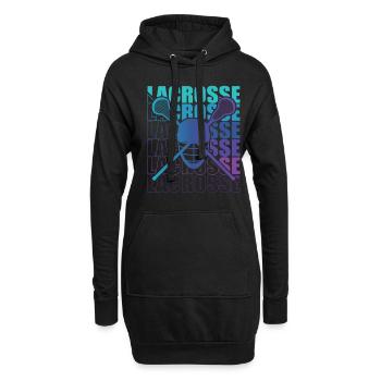 Lacrosse LAX Club Team Spieler Trainer Fans Coach - Hoodie-Kleid - Schwarz - Vorne