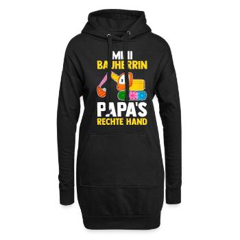 Bagger Bauherrin - Hoodie-Kleid - Schwarz - Vorne