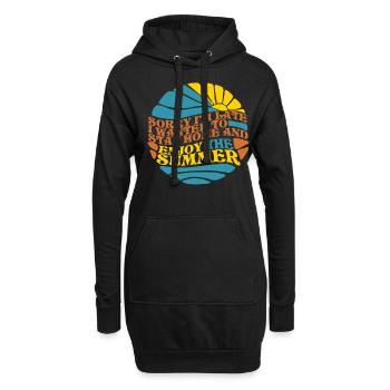 Sommer lustig Sonne - Hoodie-Kleid - Schwarz - Vorne