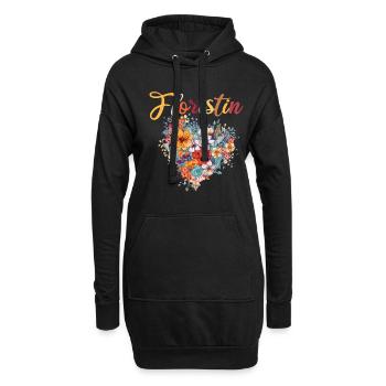 Floristin für eine Floristin - Hoodie-Kleid - Schwarz - Vorne