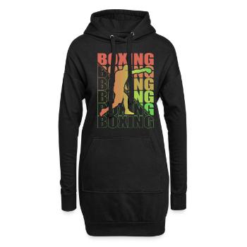 Boxen Martial Arts Boxing Box Club Boxer - Hoodie-Kleid - Schwarz - Vorne