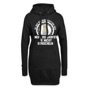 Scottish Fold Katze - Hoodie-Kleid - Schwarz - Vorne