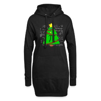 Pi Math Arbre de Noël Mathématicien Mathématiques - Sweat-shirt à capuche long Femme - noir - Devant