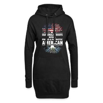Né: Guatemala, Guatemala, Américain, États-Unis - Sweat-shirt à capuche long Femme - noir - Devant