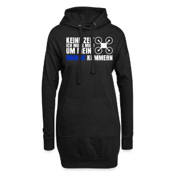 Drohne Quadrocopter Quadcopter - Hoodie-Kleid - Schwarz - Vorne