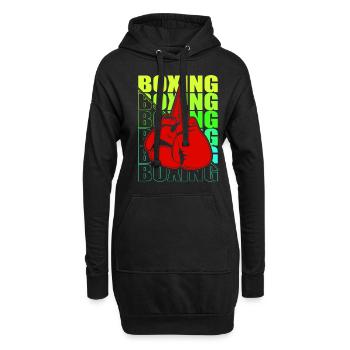 Boxen Arts Martiaux Boxe Box Club Boxeur - Sweat-shirt à capuche long Femme - noir - Devant