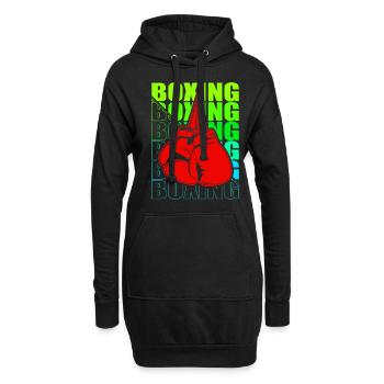 Boxen Martial Arts Boxing Box Club Boxer - Hoodie-Kleid - Schwarz - Vorne