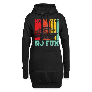 Drôle de bateau de croisière rétro - Sweat-shirt à capuche long Femme - noir - Devant
