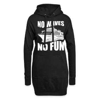 Drôle de bateau de croisière - Sweat-shirt à capuche long Femme - noir - Devant