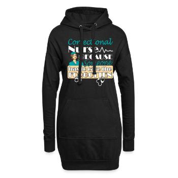 Infirmières et infirmiers correctionnels en milieu carcéral - Sweat-shirt à capuche long Femme - noir - Devant