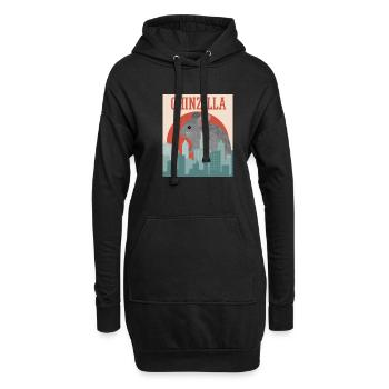 Chinchilla - Hoodie-Kleid - Schwarz - Vorne
