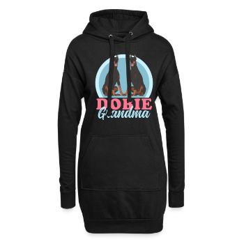 Doberman Dobie Grand-mère | Cadeau du propriétaire de chien - Sweat-shirt à capuche long Femme - noir - Devant