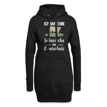 Charolais Rind I Frankreich Rinderzucht für - Hoodie-Kleid - Schwarz - Vorne