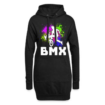 vintage Bike Outfit, Fahrrad Urban Freestyle BMX - Hoodie-Kleid - Schwarz - Vorne