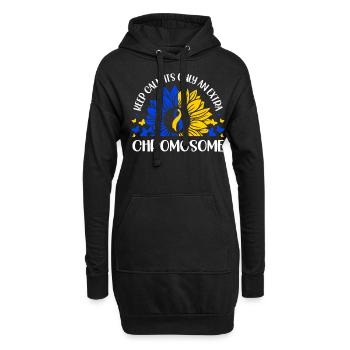 Bleiben Sie Ruhig, Es Ist Nur Eine Zusätzliche - Hoodie-Kleid - Schwarz - Vorne