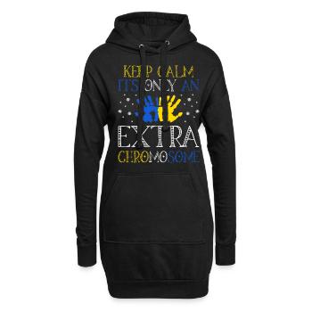 Bleiben Sie Ruhig, Es Ist Nur Eine Zusätzliche - Hoodie-Kleid - Schwarz - Vorne