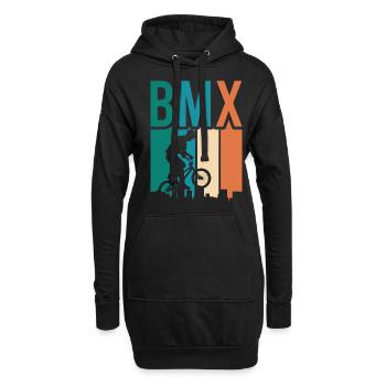 vintage Bike Outfit, Fahrrad Urban Freestyle BMX - Hoodie-Kleid - Schwarz - Vorne