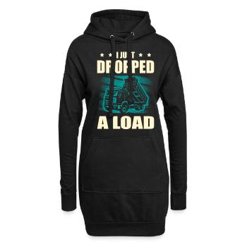 Je viens de recevoir un tas d’éboueurs - Sweat-shirt à capuche long Femme - noir - Devant