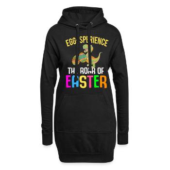 Ostern T-rex Dinosaurier Kaninchen Osterhase - Hoodie-Kleid - Schwarz - Vorne