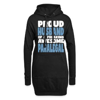 Fière épouse d’un sacré bon - Sweat-shirt à capuche long Femme - noir - Devant