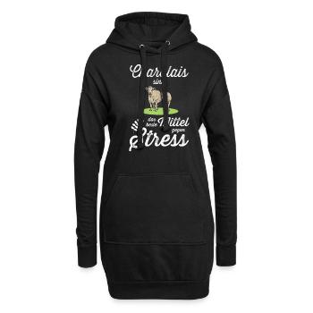 Charolais Rind I Frankreich Rinderzucht für - Hoodie-Kleid - Schwarz - Vorne