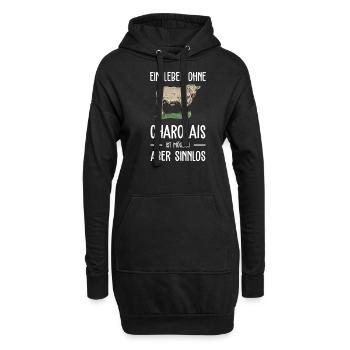 Charolais Rind I Frankreich Rinderzucht für - Hoodie-Kleid - Schwarz - Vorne