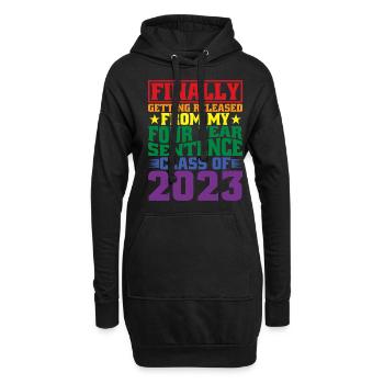 Être libéré de ma peine de quatre ans 2 - Sweat-shirt à capuche long Femme - noir - Devant