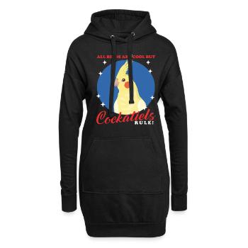 Nymphensittiche Vogel Vogelbesitzer Geschenk - Hoodie-Kleid - Schwarz - Vorne