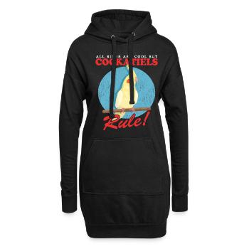 Nymphensittiche Vogelbesitzer Vogel Geschenk - Hoodie-Kleid - Schwarz - Vorne