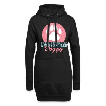 Chien Maman Propriétaire Chien Maîtresse Chien Cadeau - Sweat-shirt à capuche long Femme - noir - Devant