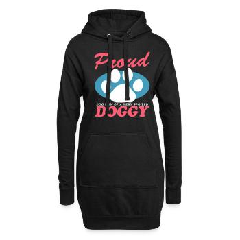 Chien Maman Propriétaire Chien Maîtresse Chien Cadeau - Sweat-shirt à capuche long Femme - noir - Devant