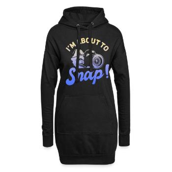 Photographie Photo Photographe Photographes! Photographes - Sweat-shirt à capuche long Femme - noir - Devant