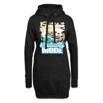 Oma Im Kreuzfahrtmodus - Bootsfahrt - Hoodie-Kleid - Schwarz - Vorne