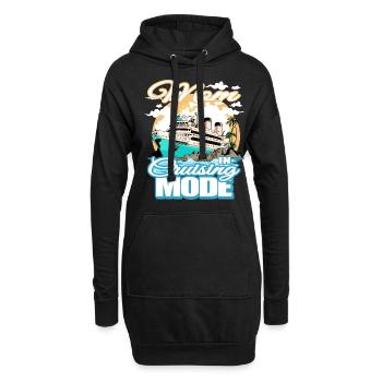 Maman en mode conduite - famille de vacances - Sweat-shirt à capuche long Femme - noir - Devant
