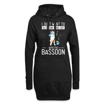 Basson Orchesta Design pour bassonistes - Sweat-shirt à capuche long Femme - noir - Devant