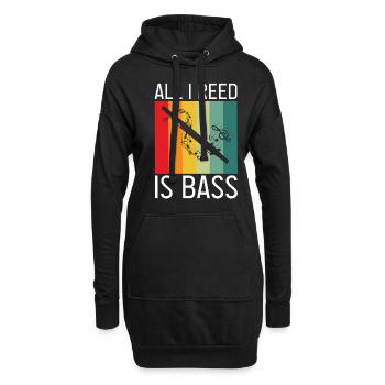 Orchester und Holzblasinstrument - Hoodie-Kleid - Schwarz - Vorne