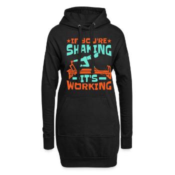 Si vous tremblez, ça marche - Sweat-shirt à capuche long Femme - noir - Devant