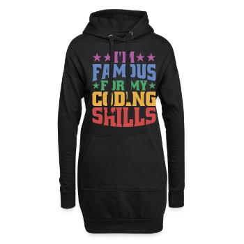 I'm Famous For My Coding Skills - Hoodie-Kleid - Schwarz - Vorne