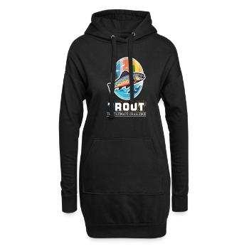 Trout Fishing - The Ultimate Challenge for Fly - Hoodie-Kleid - Schwarz - Vorne