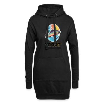Trout Fishing - The Ultimate Challenge for Fisher - Hoodie-Kleid - Schwarz - Vorne