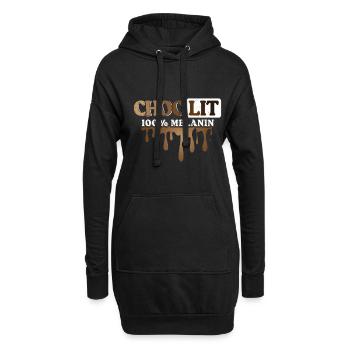 Choclit Melanin Design - Hoodie-Kleid - Schwarz - Vorne