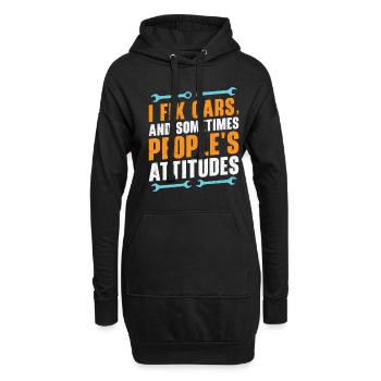 Automechaniker Auto-Motor-Reparatur - Hoodie-Kleid - Schwarz - Vorne
